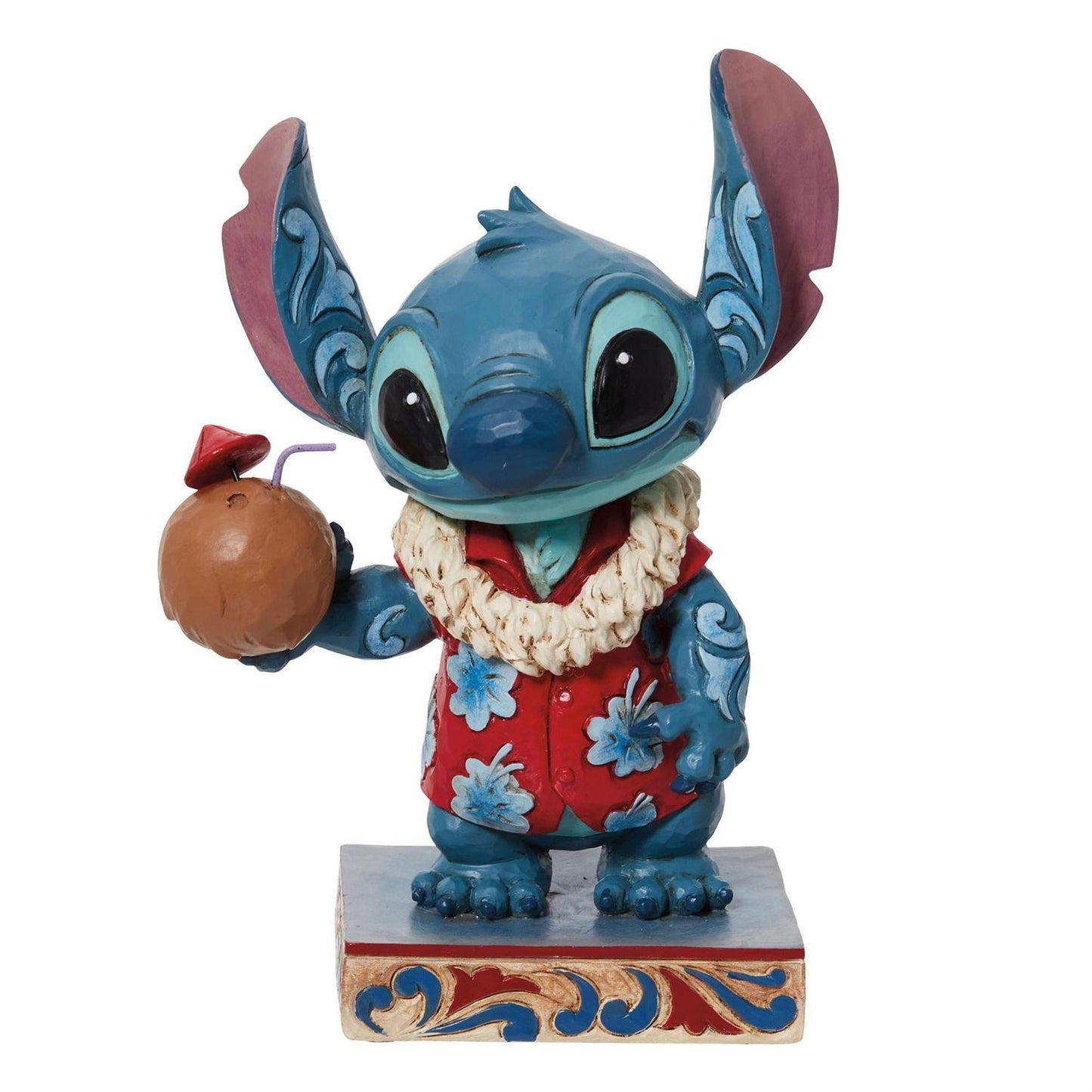 DISNEY TRADITIONS BY JIM SHORE STITCH IN HAWAIIAN SHIRT WITH COCONUT 13CM