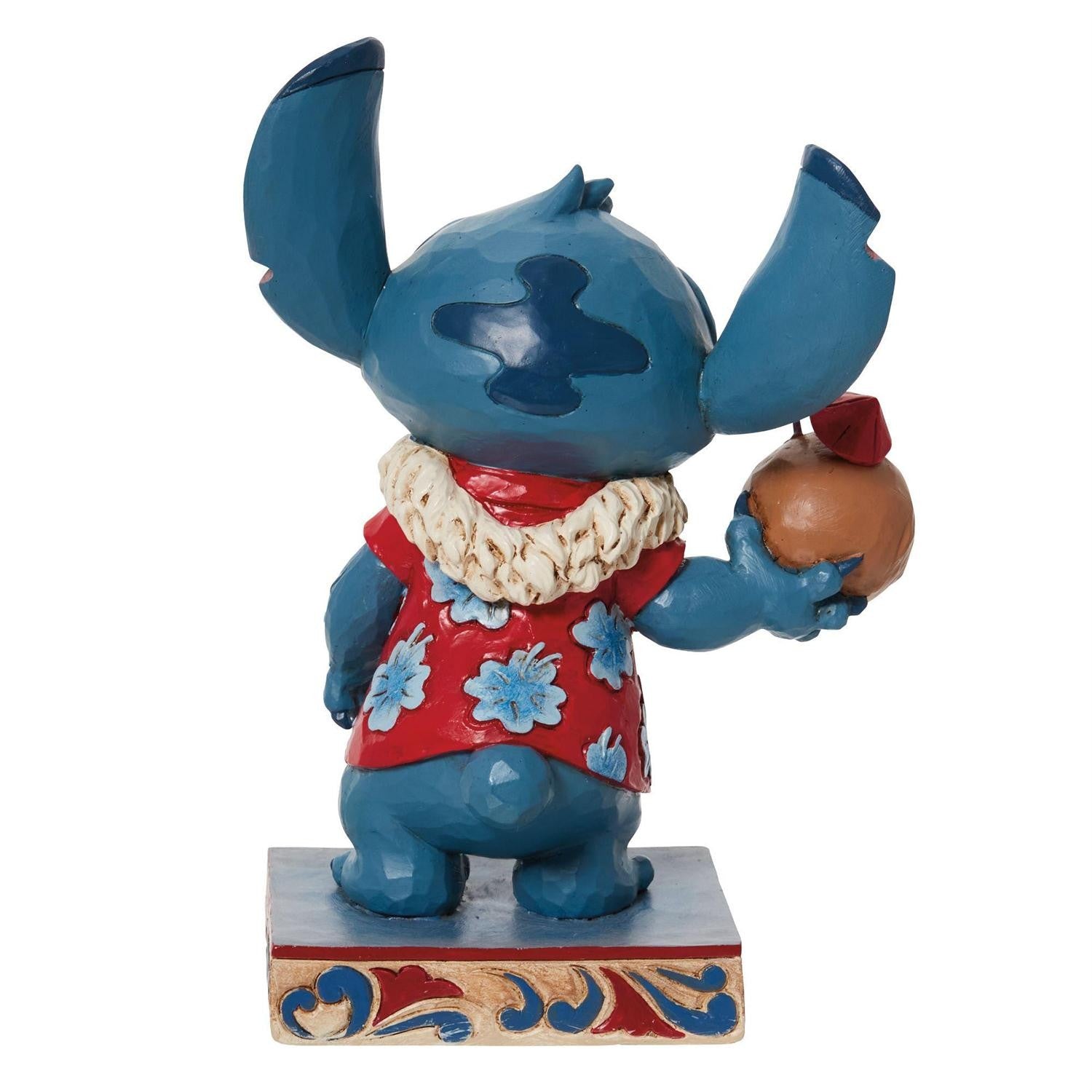 DISNEY TRADITIONS BY JIM SHORE STITCH IN HAWAIIAN SHIRT WITH COCONUT 13CM