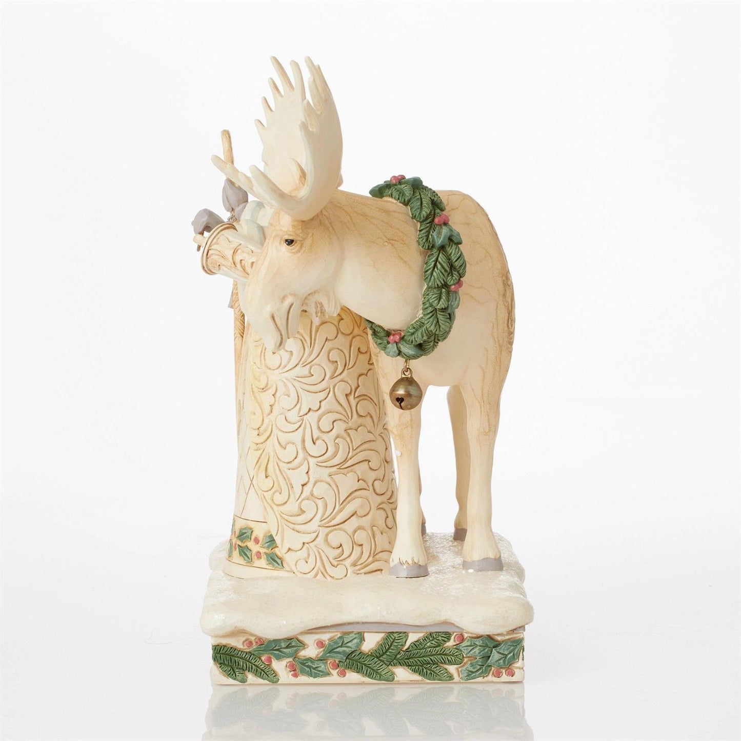 COUNTRY LIVING BY JIM SHORE CHRISTMAS WOODLAND SANTA WITH MOOSE