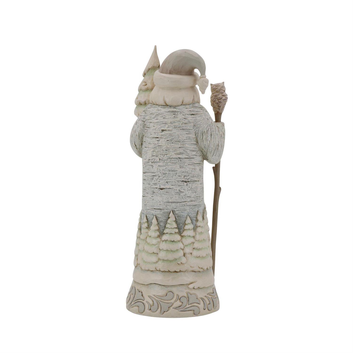 HEARTWOOD CREEK BY JIM SHORE CHRISTMAS WHITE WOODLAND BIRCH BARK SANTA 19.7CM