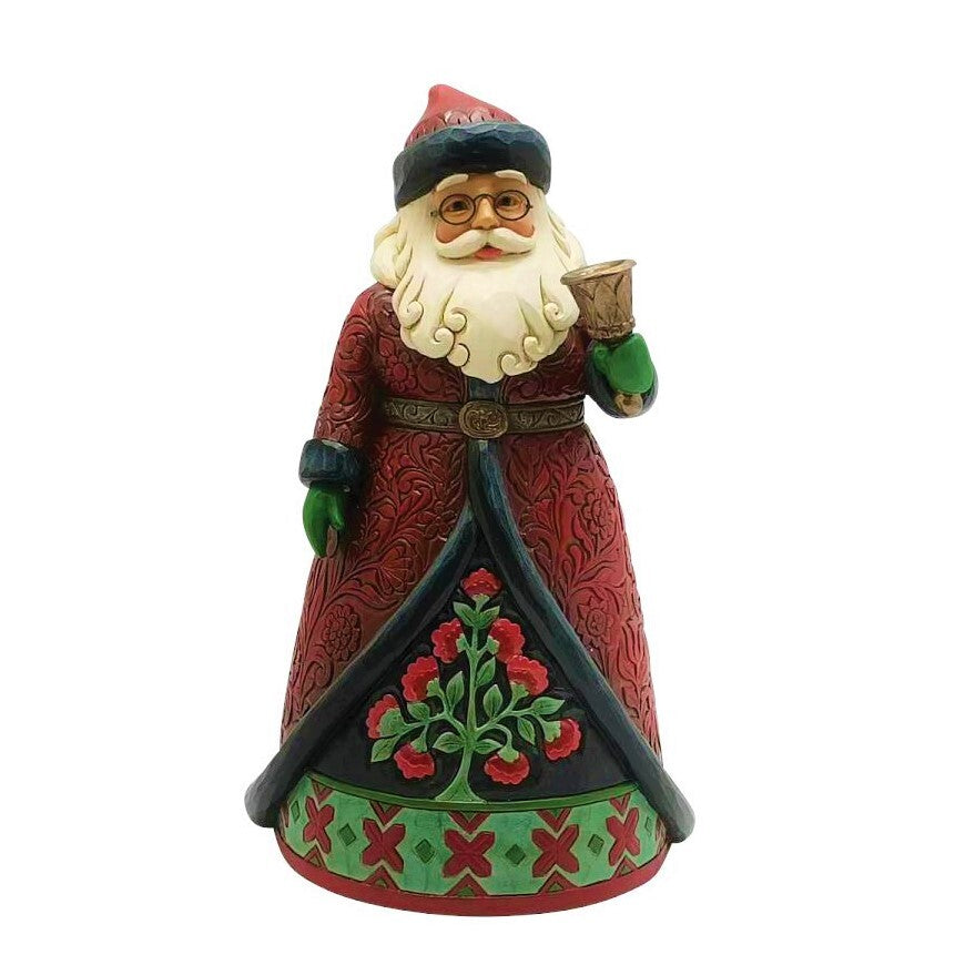 HEARTWOOD CREEK BY JIM SHORE HOLIDAY MANOR SANTA WITH BELL