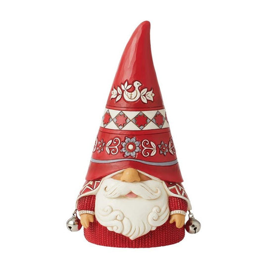 HEARTWOOD CREEK BY JIM SHORE GNOME WITH JINGLE BELLS 18CM