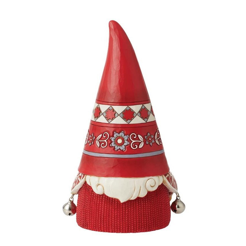 HEARTWOOD CREEK BY JIM SHORE GNOME WITH JINGLE BELLS 18CM