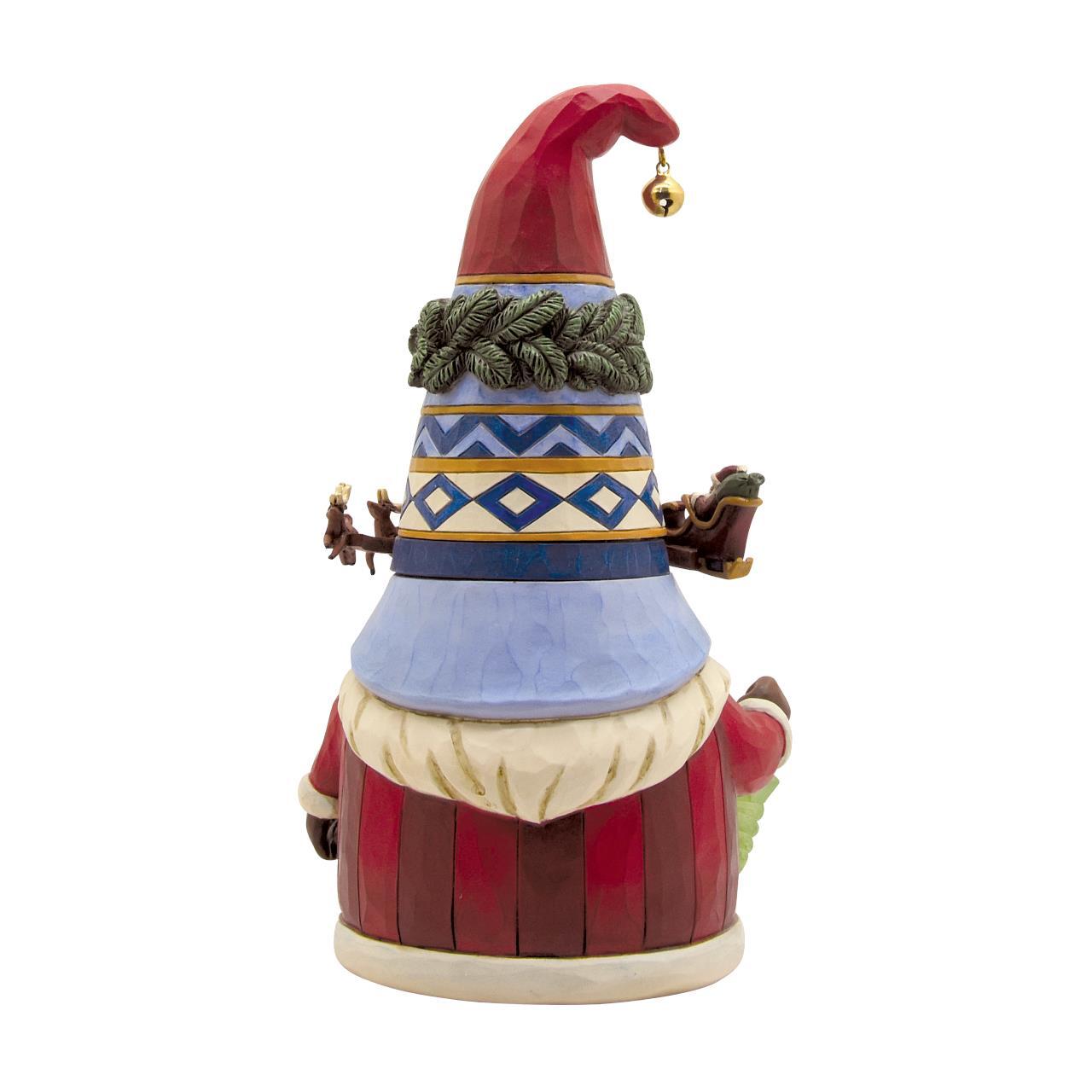 HEARTWOOD CREEK BY JIM SHORE GNOME WITH ROTATING SLEIGH 22.5CM