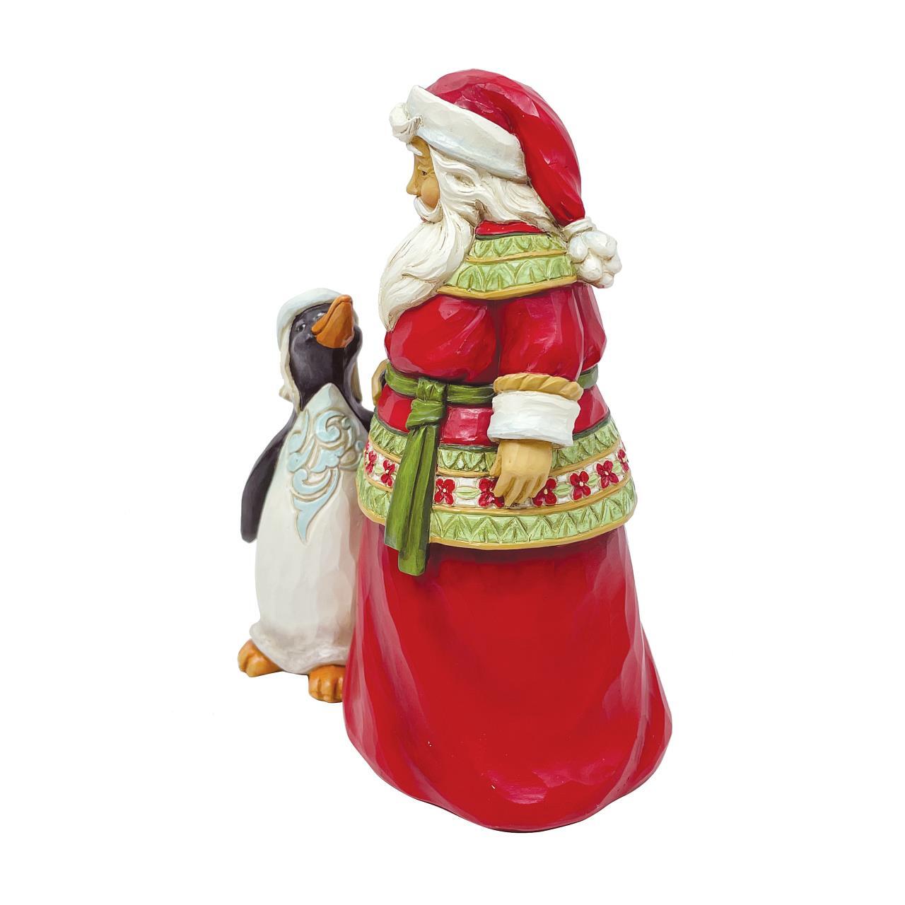 HEARTWOOD CREEK BY JIM SHORE CHRISTMAS SANTA WITH PENGUIN PINT SIZE