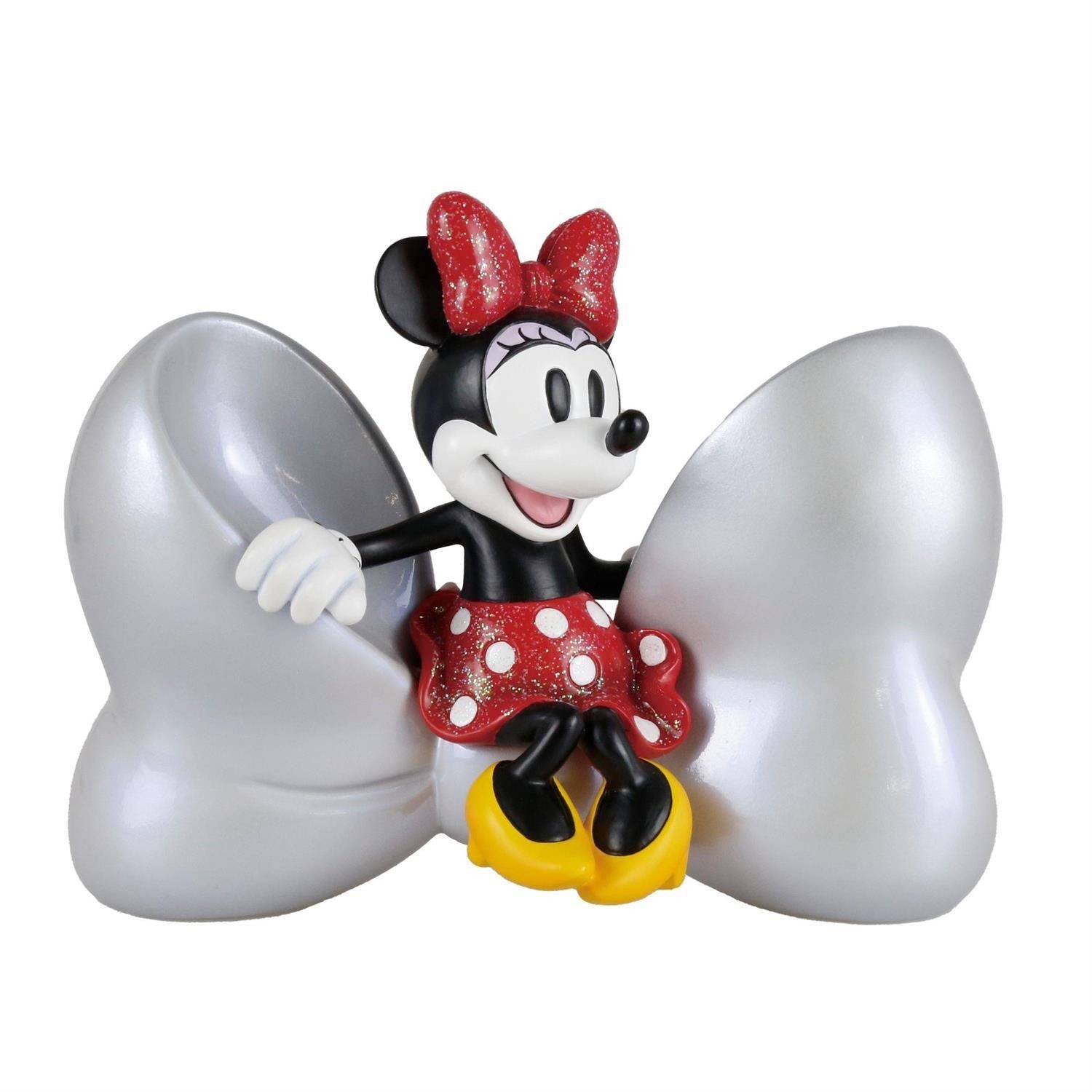 DISNEY SHOWCASE DISNEY 100 YEARS MINNIE WITH SILVER BOW 12.5CM