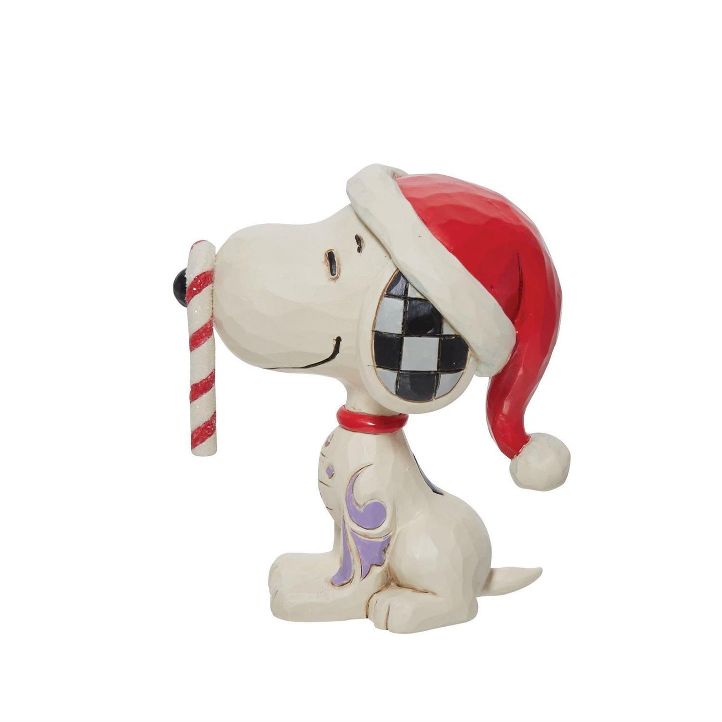 PEANUTS BY JIM SHORE CHRISTMAS MINI SNOOPY WITH CANDY CANE