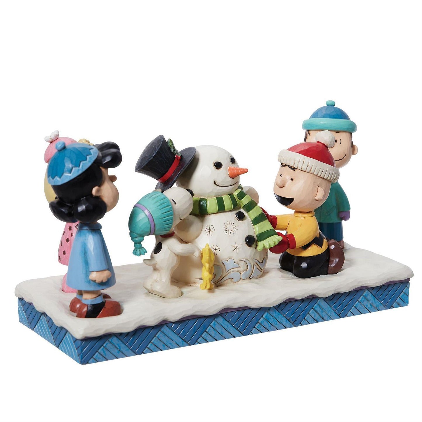 PEANUTS BY JIM SHORE CHRISTMAS GANG BUILDING SNOWMAN