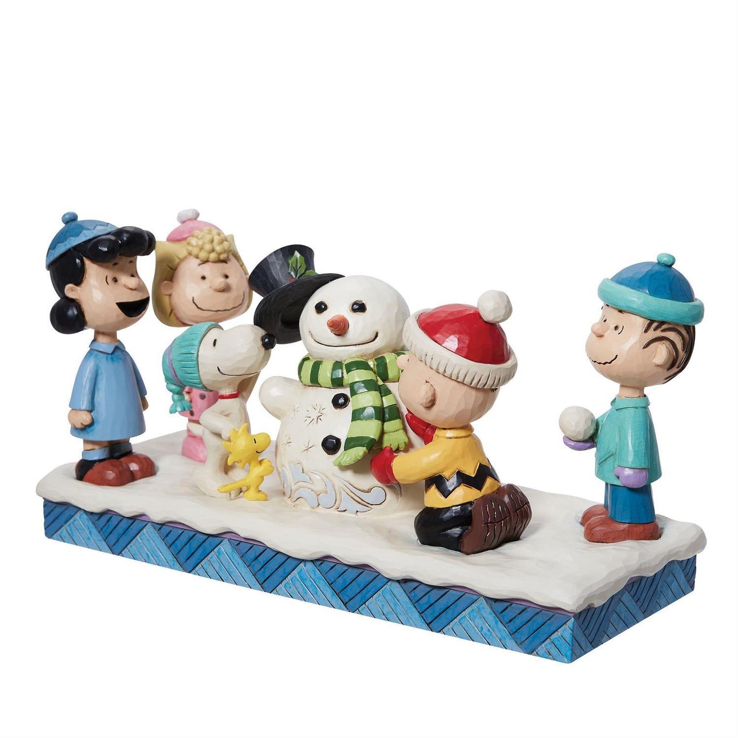 PEANUTS BY JIM SHORE CHRISTMAS GANG BUILDING SNOWMAN