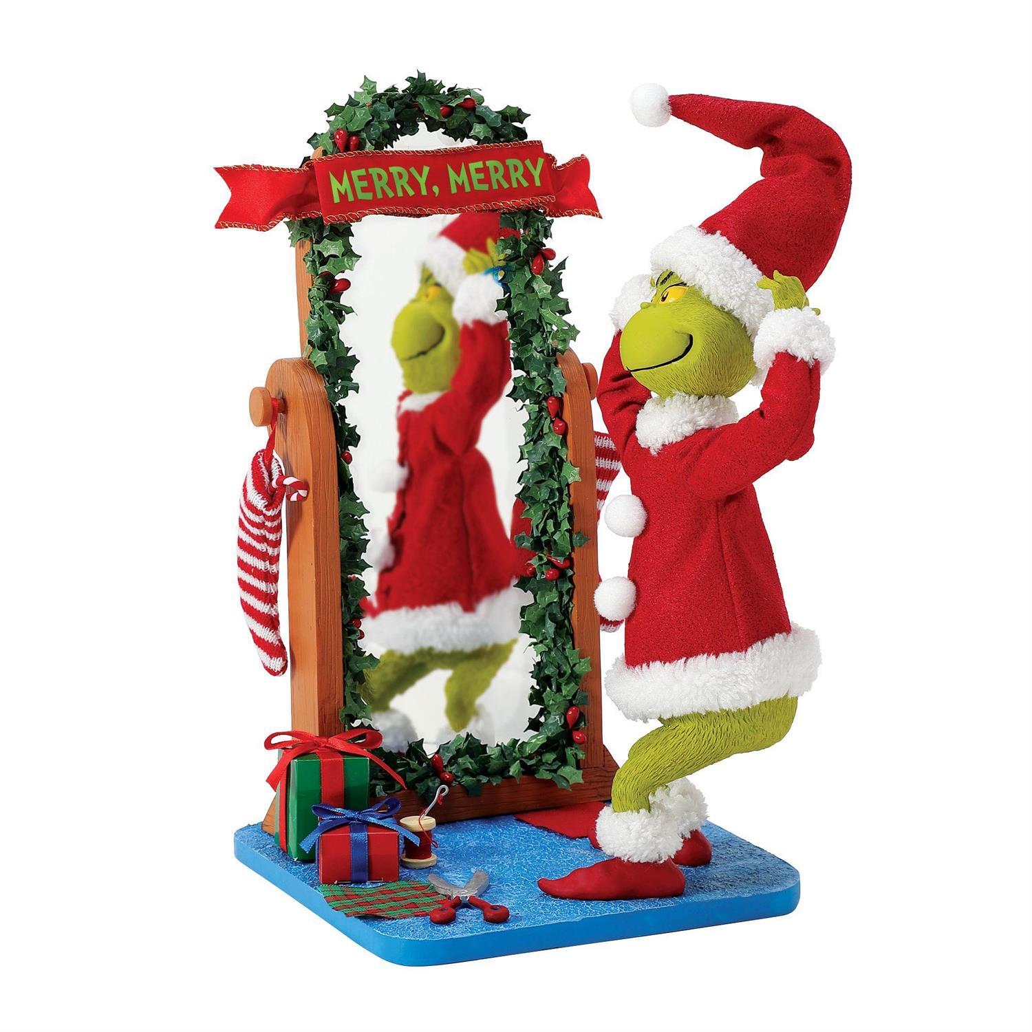 DEPARTMENT 56 POSSIBLE DREAMS CHRISTMAS GRINCH WITH MIRROR WONDERFUL, AWFUL IDEA