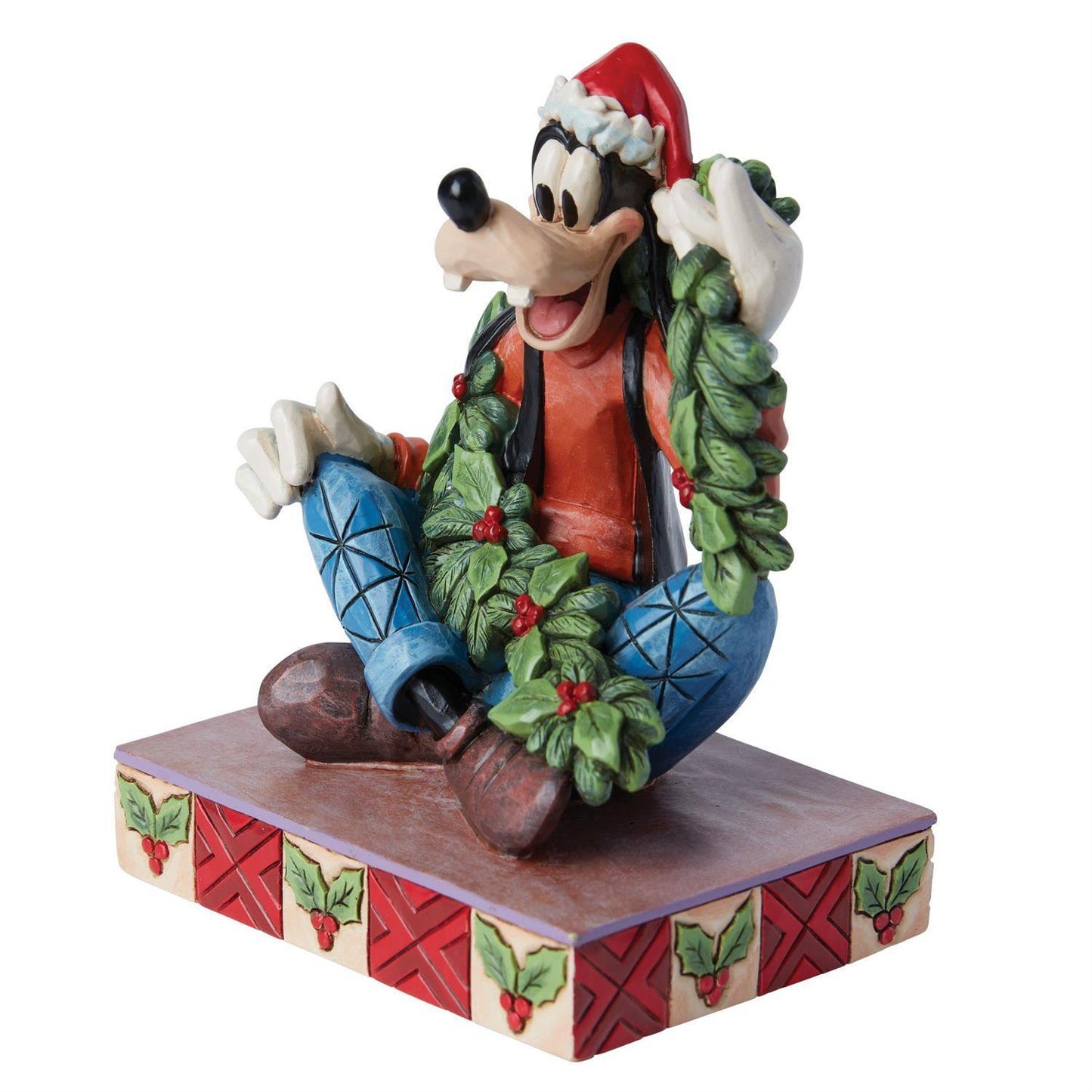 DISNEY TRADITIONS BY JIM SHORE CHRISTMAS GOOFY WITH GARLAND