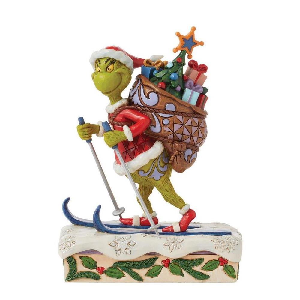 THE GRINCH DR. SEUSS BY JIM SHORE GRINCH SKIING