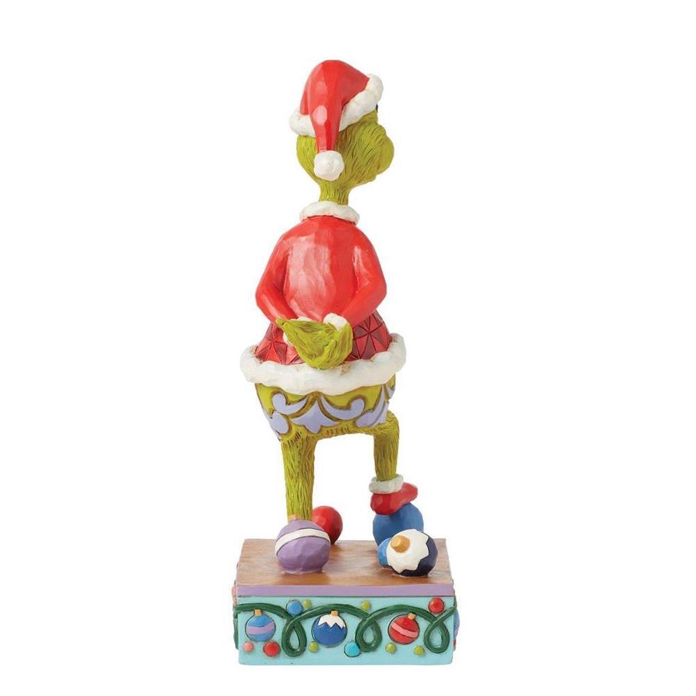 THE GRINCH DR. SEUSS BY JIM SHORE GRINCH STEPPING ON HANGING ORNAMENT