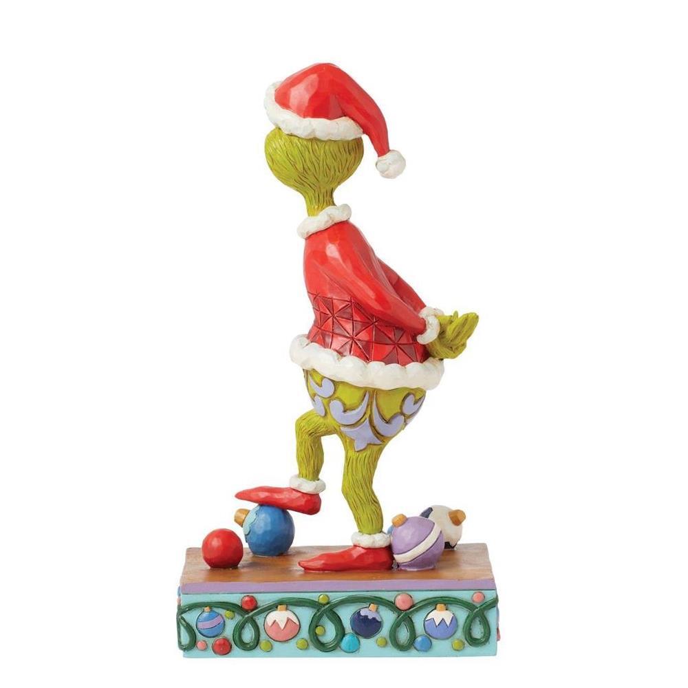 THE GRINCH DR. SEUSS BY JIM SHORE GRINCH STEPPING ON HANGING ORNAMENT