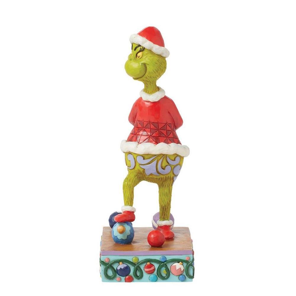 THE GRINCH DR. SEUSS BY JIM SHORE GRINCH STEPPING ON HANGING ORNAMENT