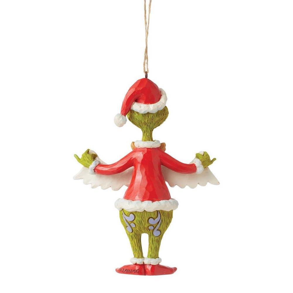 THE GRINCH DR. SEUSS BY JIM SHORE GRINCH WITH MERRY CHRISTMAS BANNER HANGING ORNAMENT