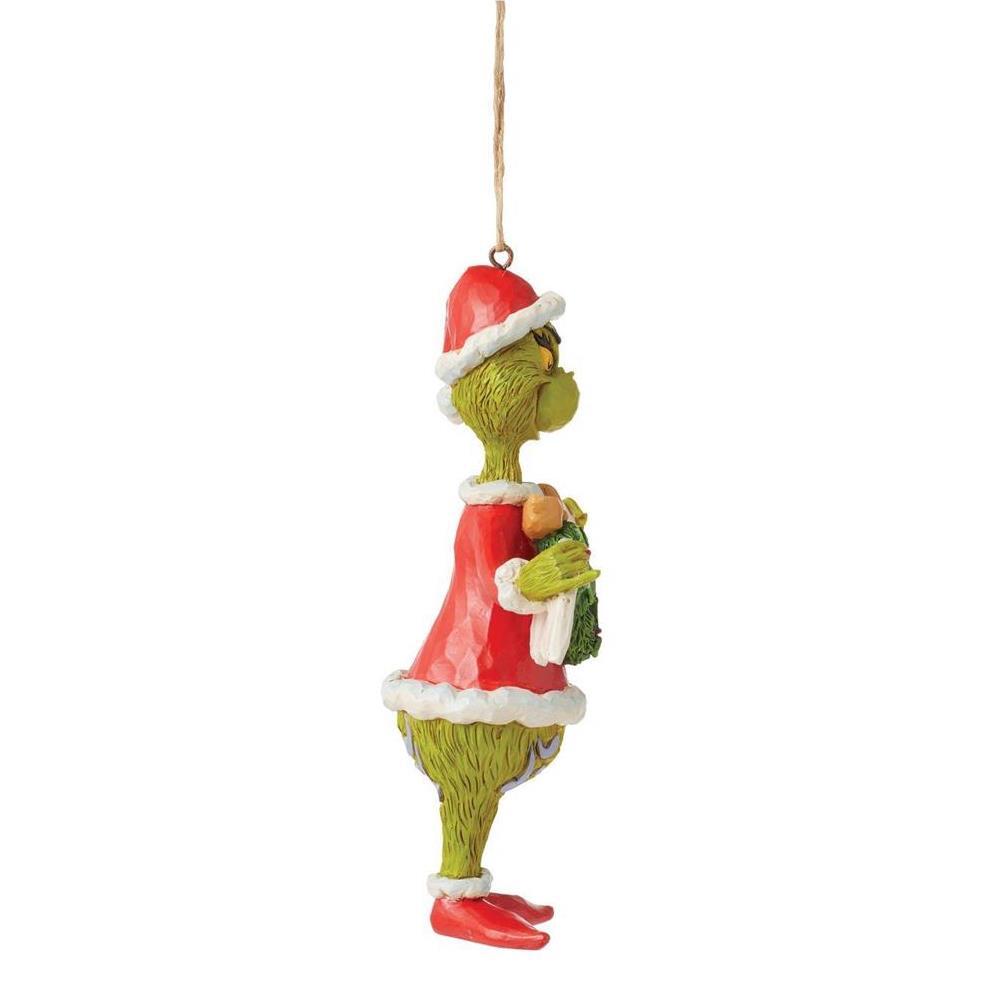 THE GRINCH DR. SEUSS BY JIM SHORE GRINCH WITH MERRY CHRISTMAS BANNER HANGING ORNAMENT