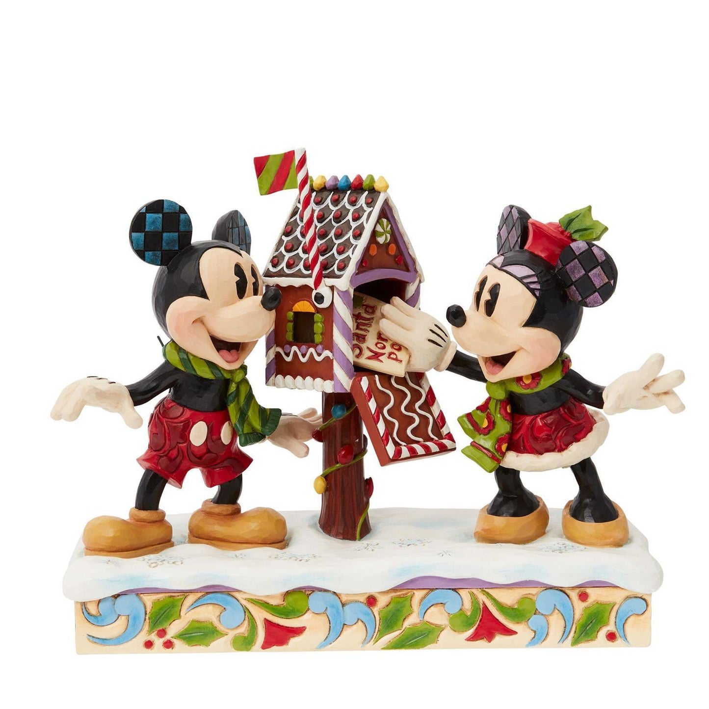 DISNEY TRADITIONS BY JIM SHORE CHRISTMAS MICKEY & MINNIE LETTERS TO SANTA