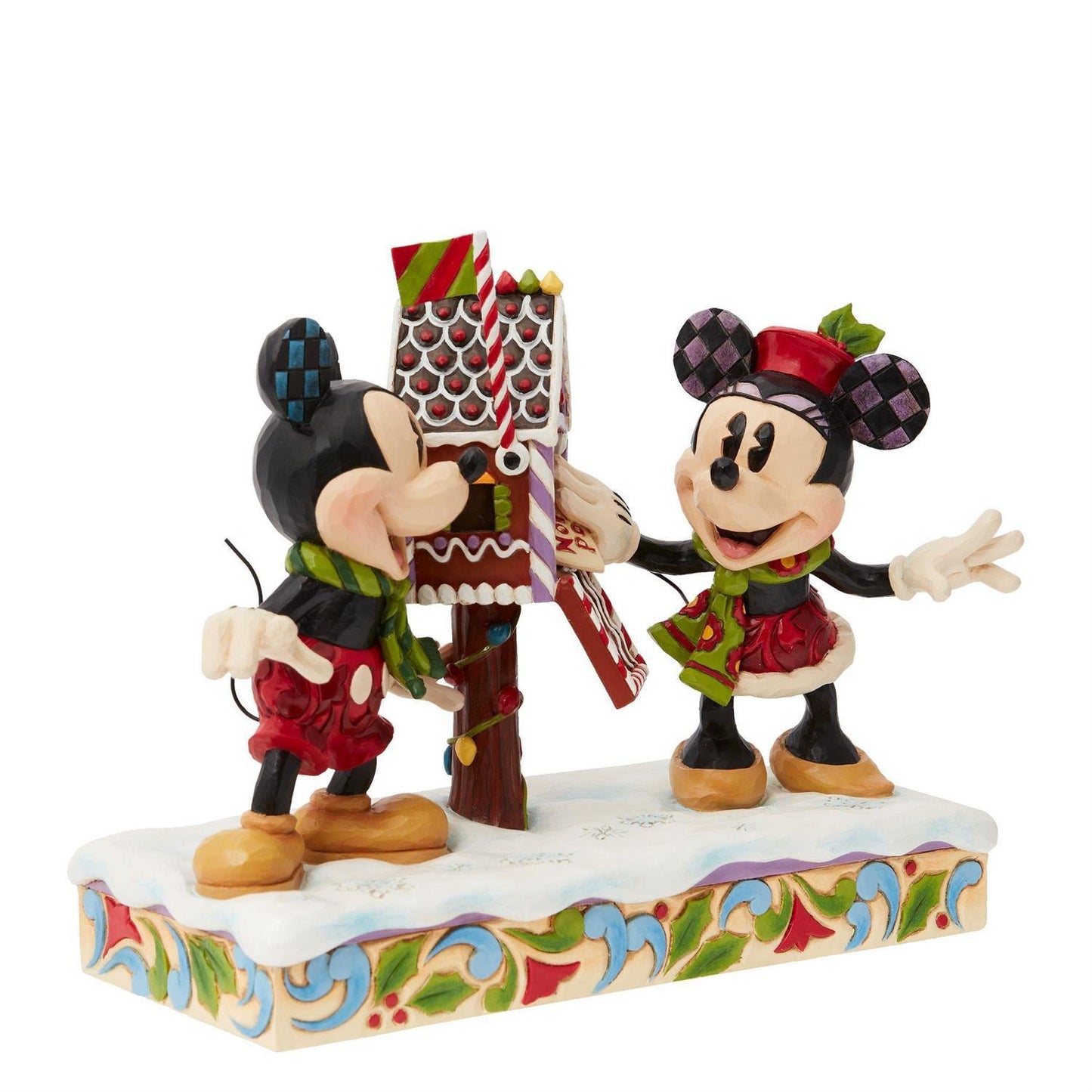 DISNEY TRADITIONS BY JIM SHORE CHRISTMAS MICKEY & MINNIE LETTERS TO SANTA