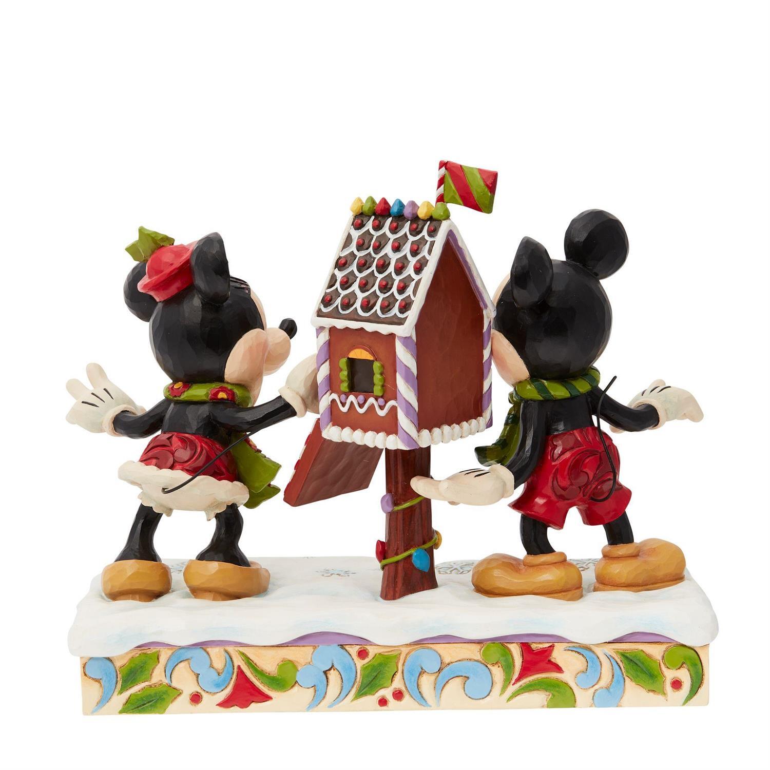 DISNEY TRADITIONS BY JIM SHORE CHRISTMAS MICKEY & MINNIE LETTERS TO SANTA