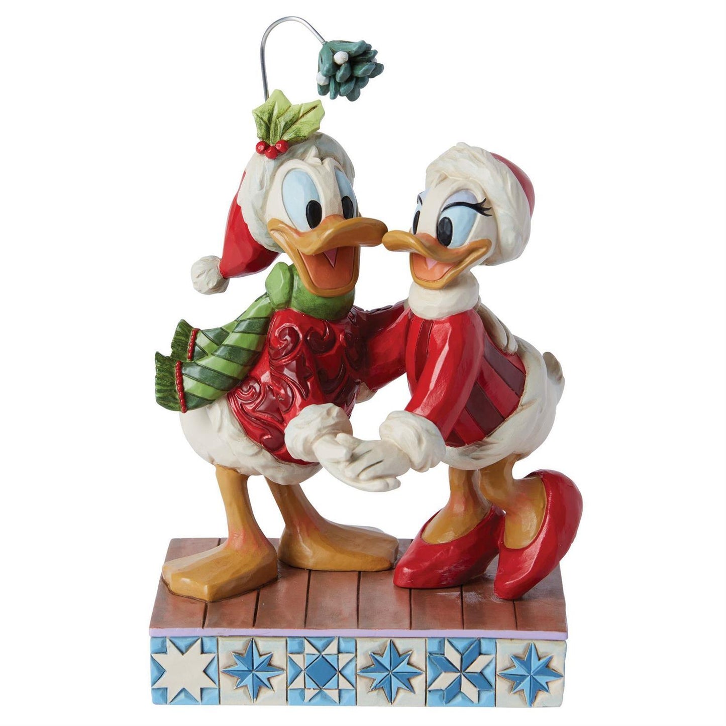 DISNEY TRADITIONS BY JIM SHORE CHRISTMAS DONALD & DAISY MISTLETOE