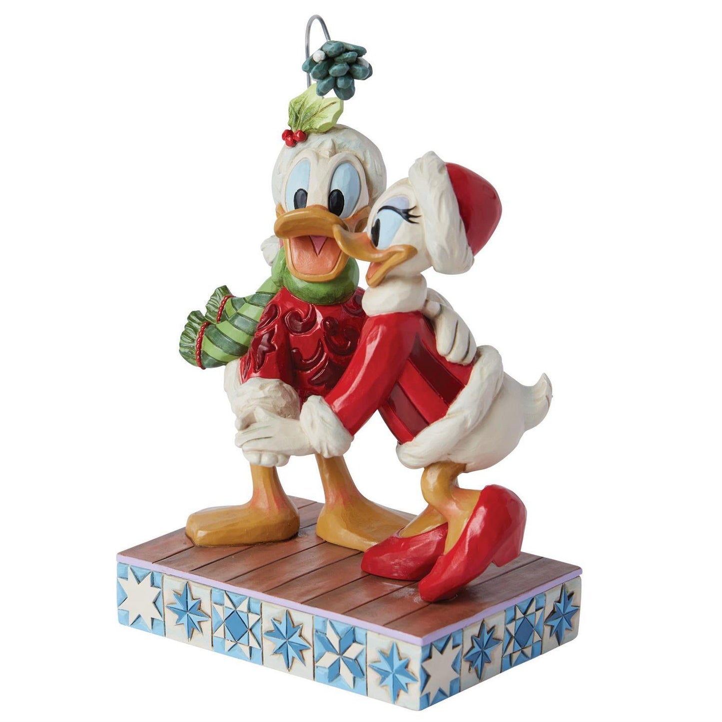 DISNEY TRADITIONS BY JIM SHORE CHRISTMAS DONALD & DAISY MISTLETOE