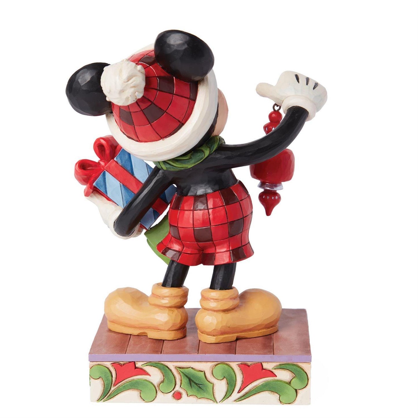 DISNEY TRADITIONS BY JIM SHORE CHRISTMAS MICKEY WITH PRESENT