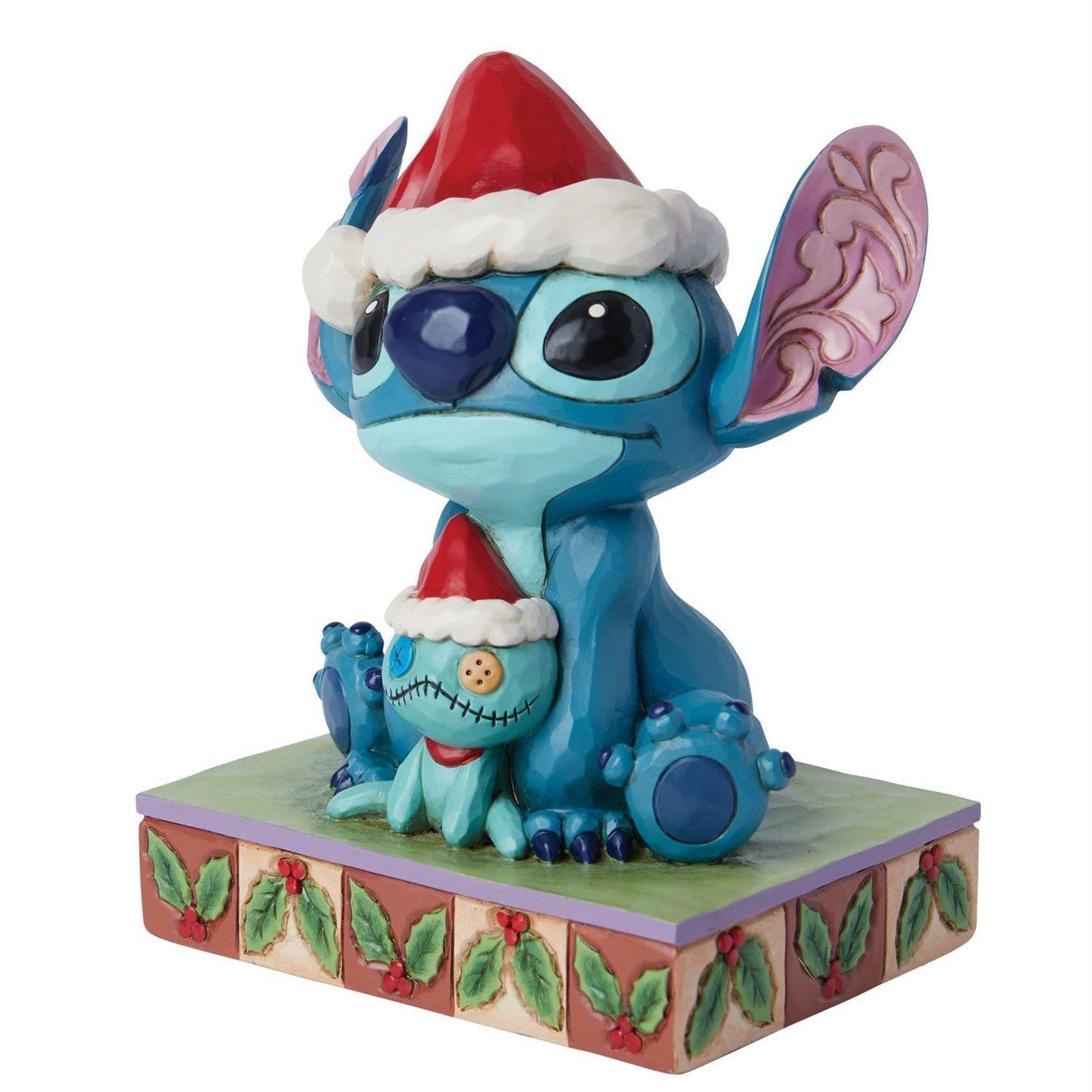 DISNEY TRADITIONS BY JIM SHORE CHRISTMAS SANTA STITCH WITH SCRUMP