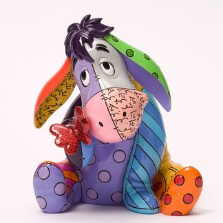 DISNEY BRITTO WINNIE THE POOH EEYORE HOLDING BUTTERFLY LARGE FIGURINE 18CM