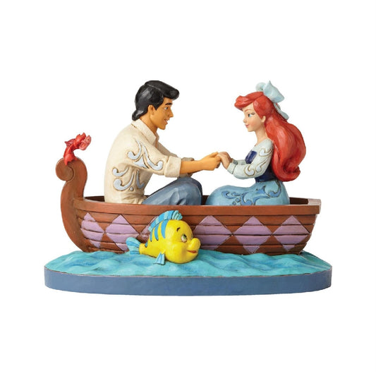 DISNEY TRADITIONS BY JIM SHORE ARIEL & PRINCE IN BOAT THE LITTLE MERMAID FIGURINE