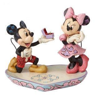 DISNEY TRADITIONS BY JIM SHORE MICKEY PROPOSING TO MINNIE 13CM