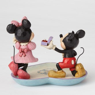 DISNEY TRADITIONS BY JIM SHORE MICKEY PROPOSING TO MINNIE 13CM