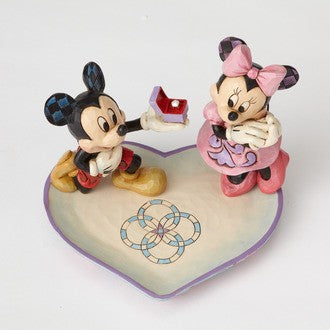 DISNEY TRADITIONS BY JIM SHORE MICKEY PROPOSING TO MINNIE 13CM