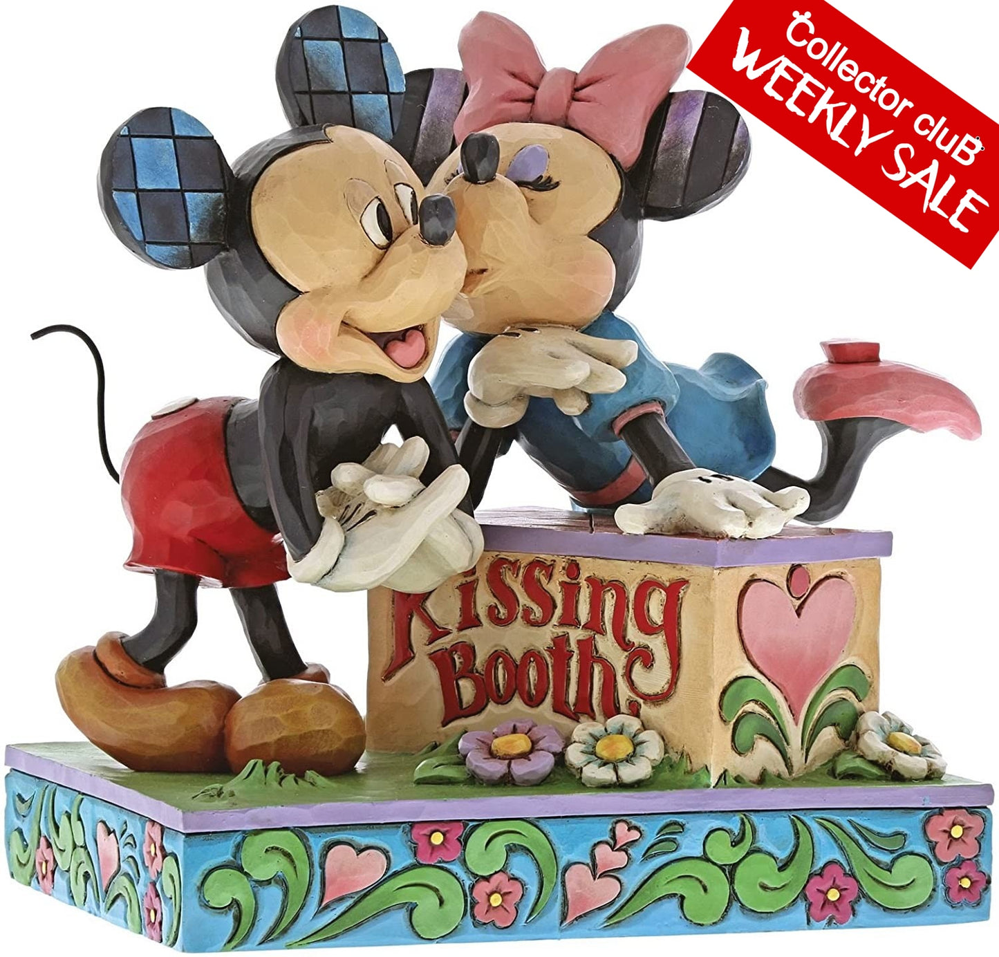 DISNEY TRADITIONS MICKEY MOUSE & MINNIE MOUSE KISSING BOOTH 6"