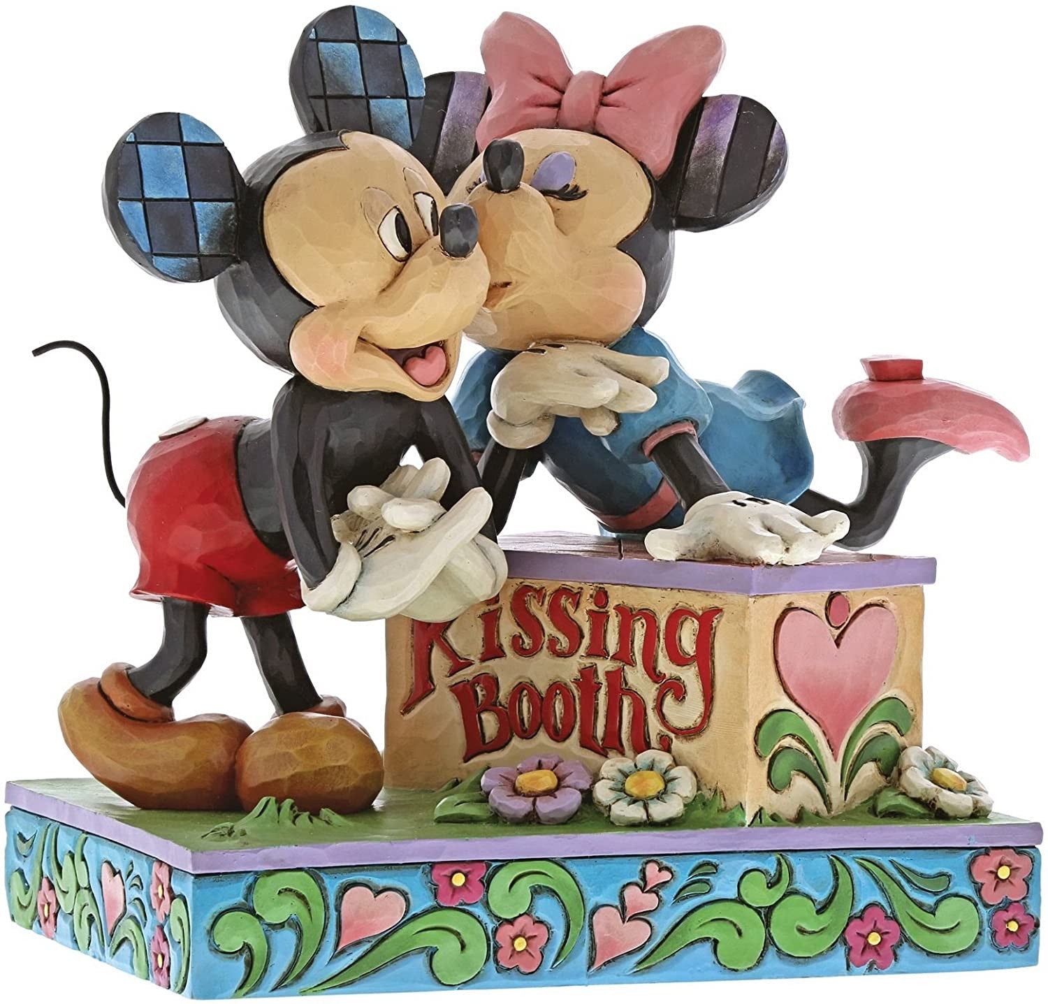 DISNEY TRADITIONS MICKEY MOUSE & MINNIE MOUSE KISSING BOOTH 6"