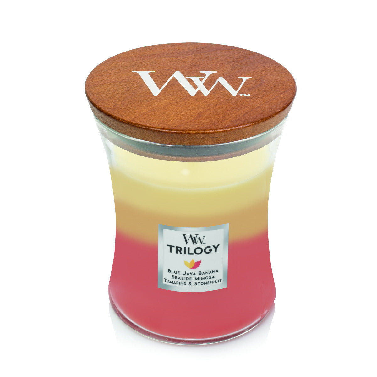 WOODWICK CANDLE MEDIUM TRILOGY TROPICAL SUNRISE