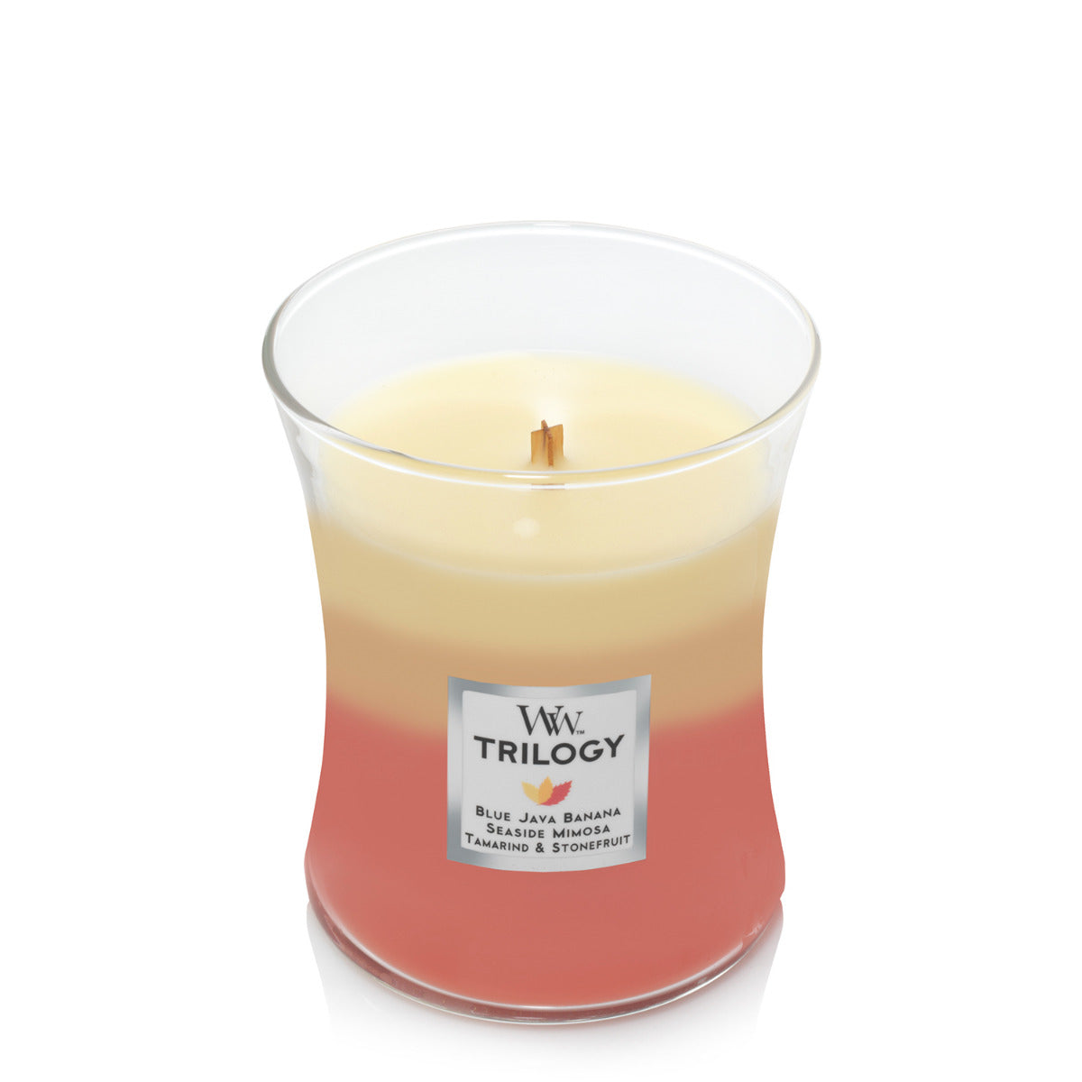 WOODWICK CANDLE MEDIUM TRILOGY TROPICAL SUNRISE