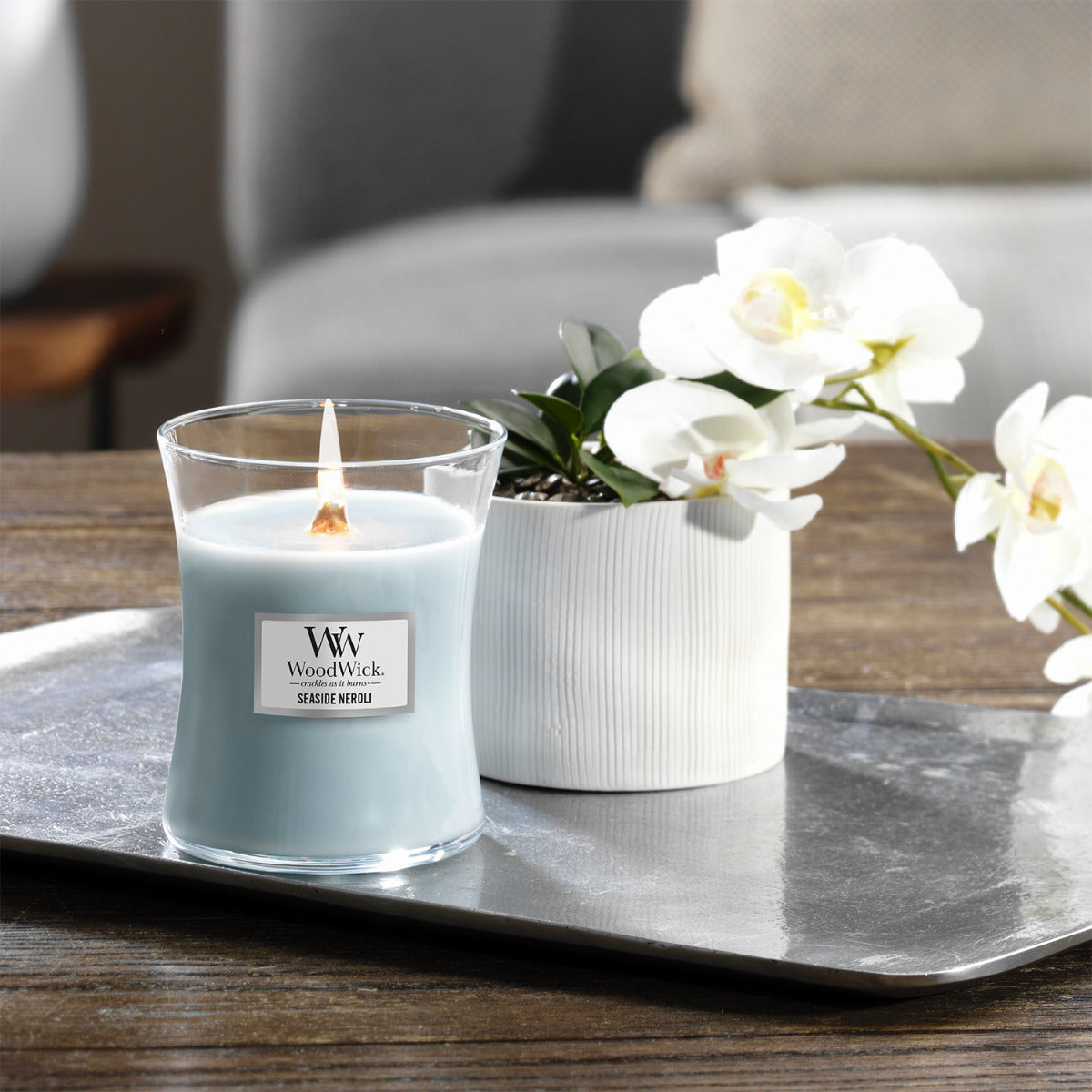 WOODWICK CANDLE MEDIUM SEASIDE NEROLI