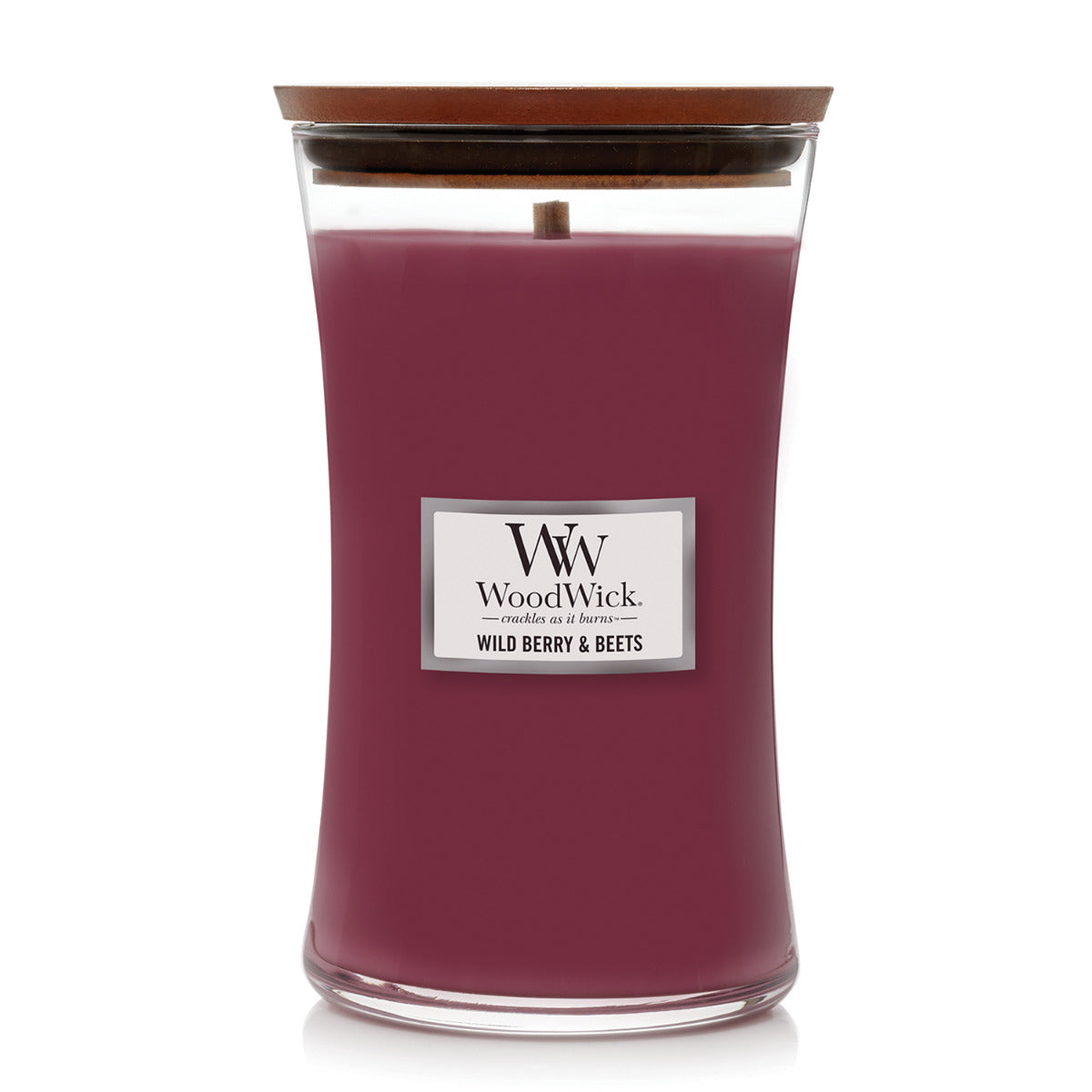 WOODWICK CANDLE LARGE WILD BERRY AND BEATS