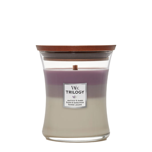 WOODWICK CANDLE MEDIUM AMETHYST SKY TRILOGY