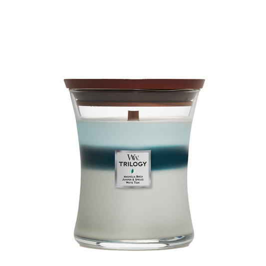 WOODWICK CANDLE MEDIUM ICY WOODLAND TRILOGY