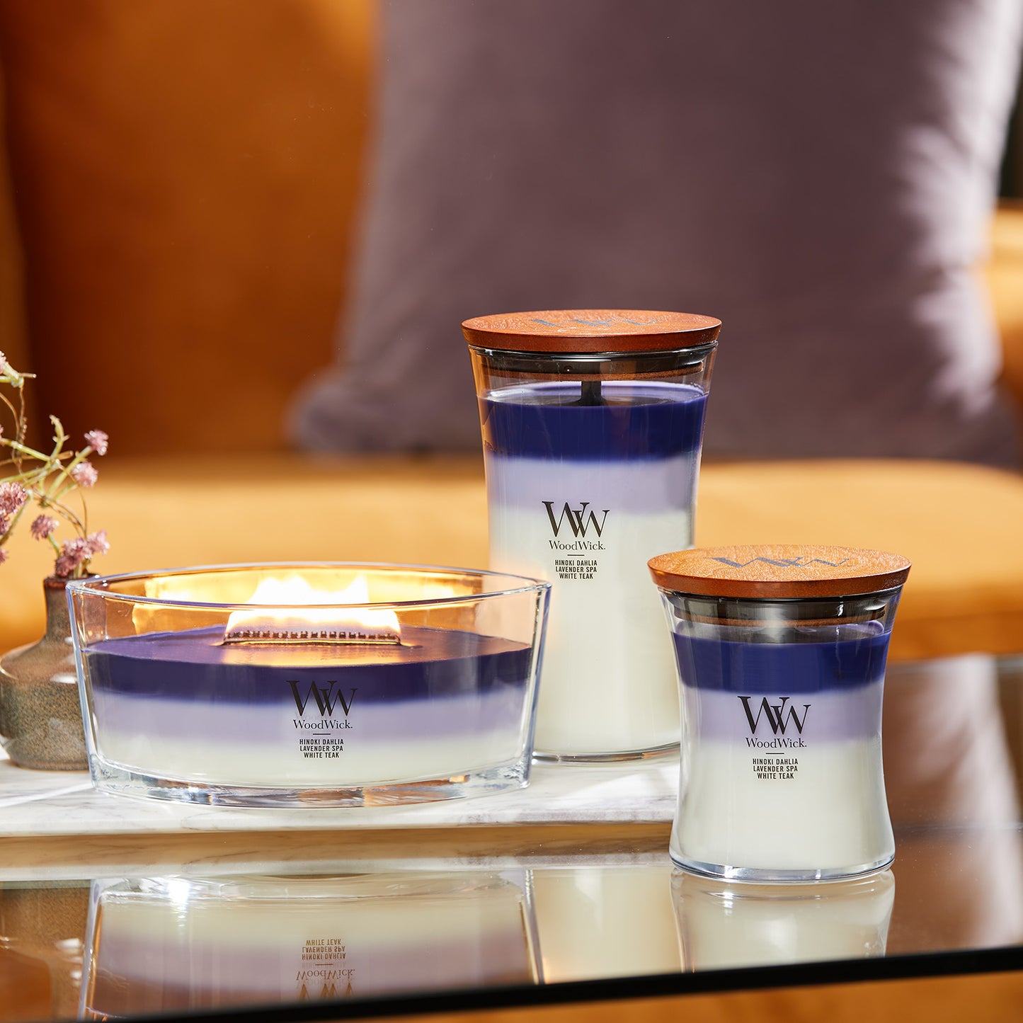 WOODWICK CANDLE MEDIUM TRILOGY EVENING LUXE