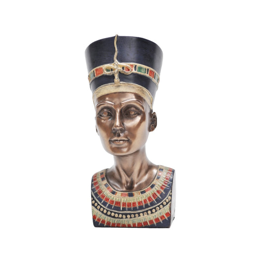 VERONESE DESIGNS BRONZE EGYPTIAN BUST OF QUEEN NEFERTITI SMALL FIGURINE