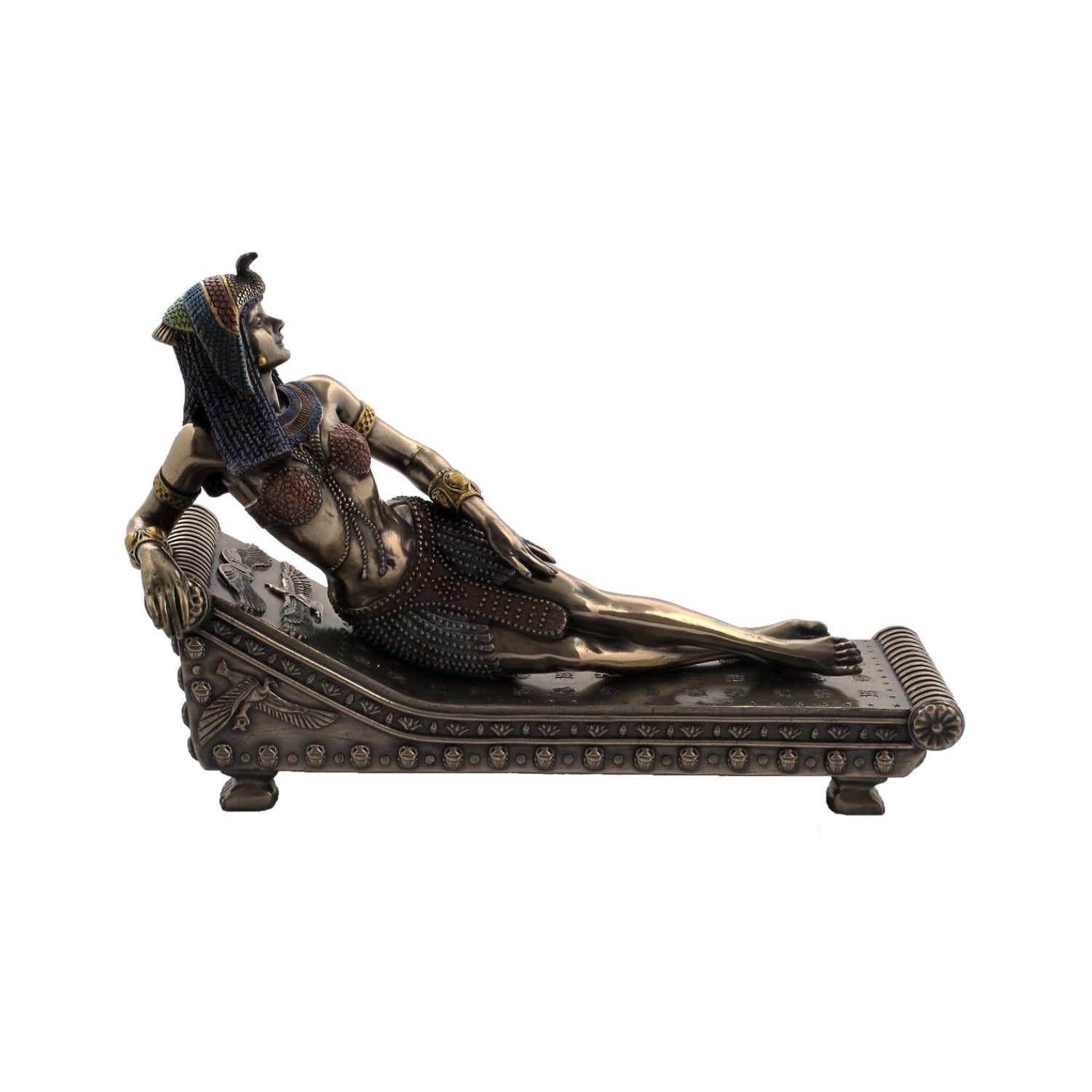 VERONESE DESIGNS BRONZE EGYPTIAN CLEOPATRA LYING IN BED – King of Gifts