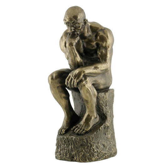 VERONESE DESIGNS BRONZE AUGUSTE RODIN'S "THE THINKER" FIGURINE 25CM