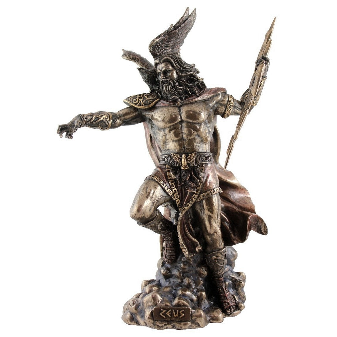 VERONESE DESIGNS BRONZE ZEUS GOD OF THE SKY 29CM