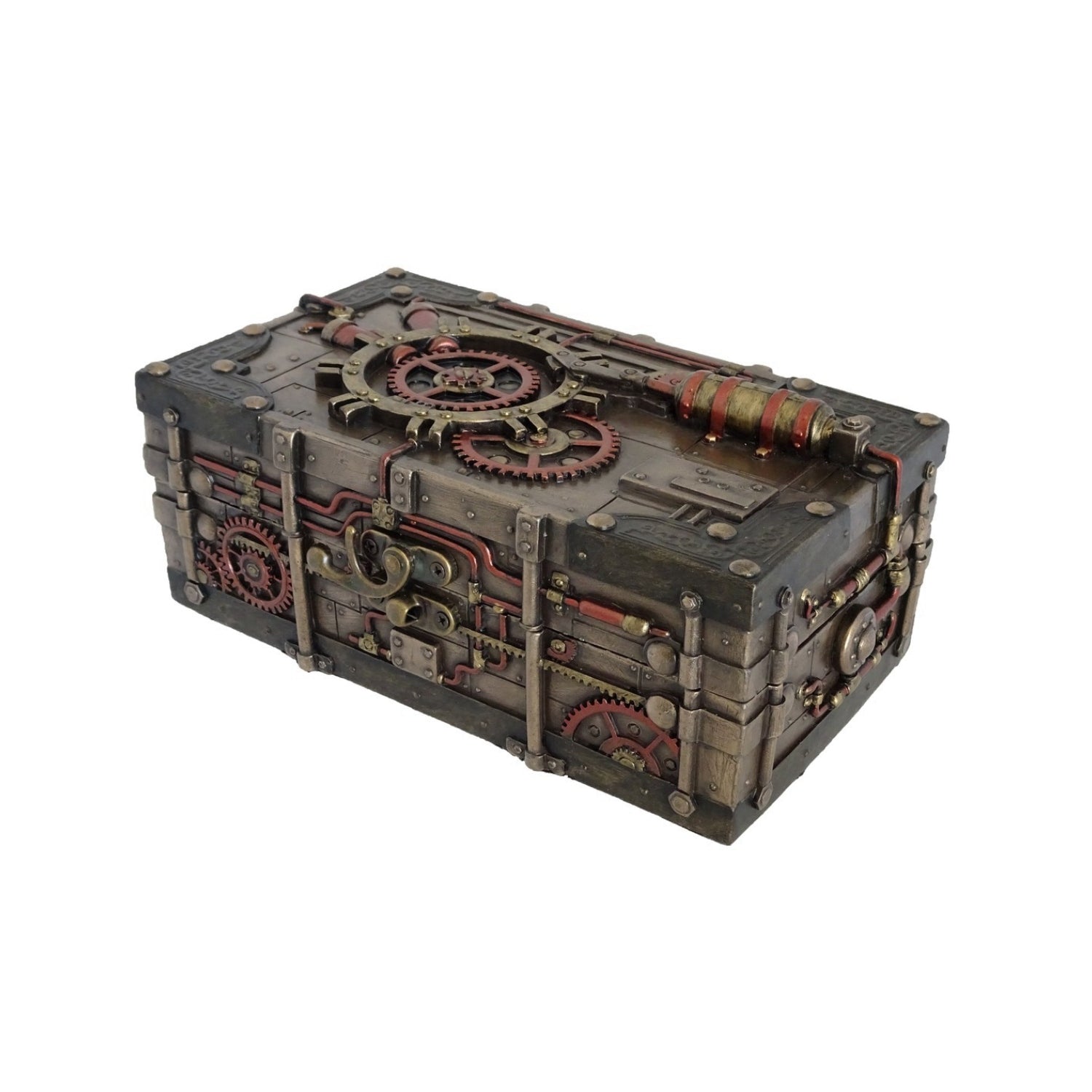 VERONESE DESIGN BRONZE STEAMPUNK TREASURE BOX