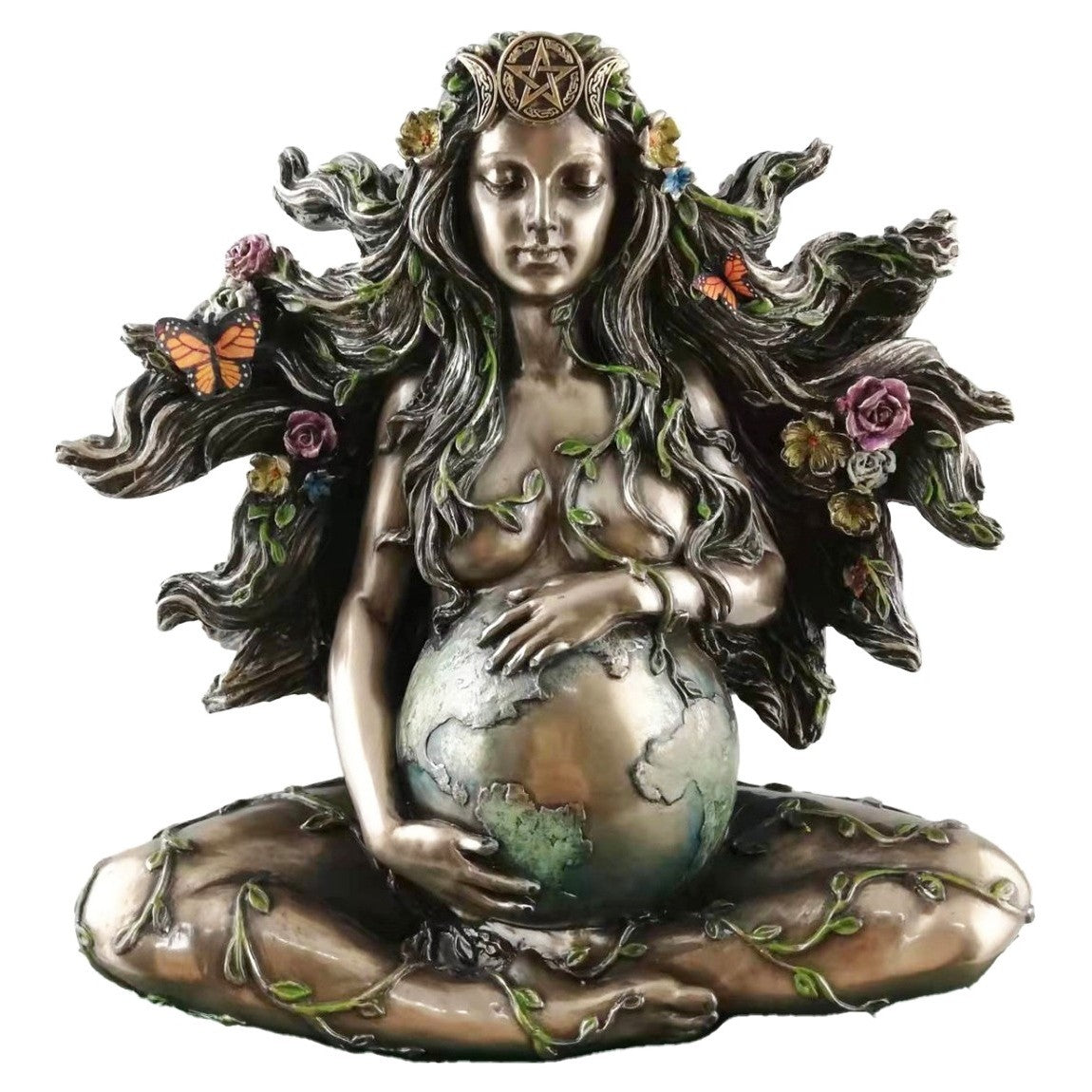 VERONESE DESIGNS BRONZE GAIA FIGURINE