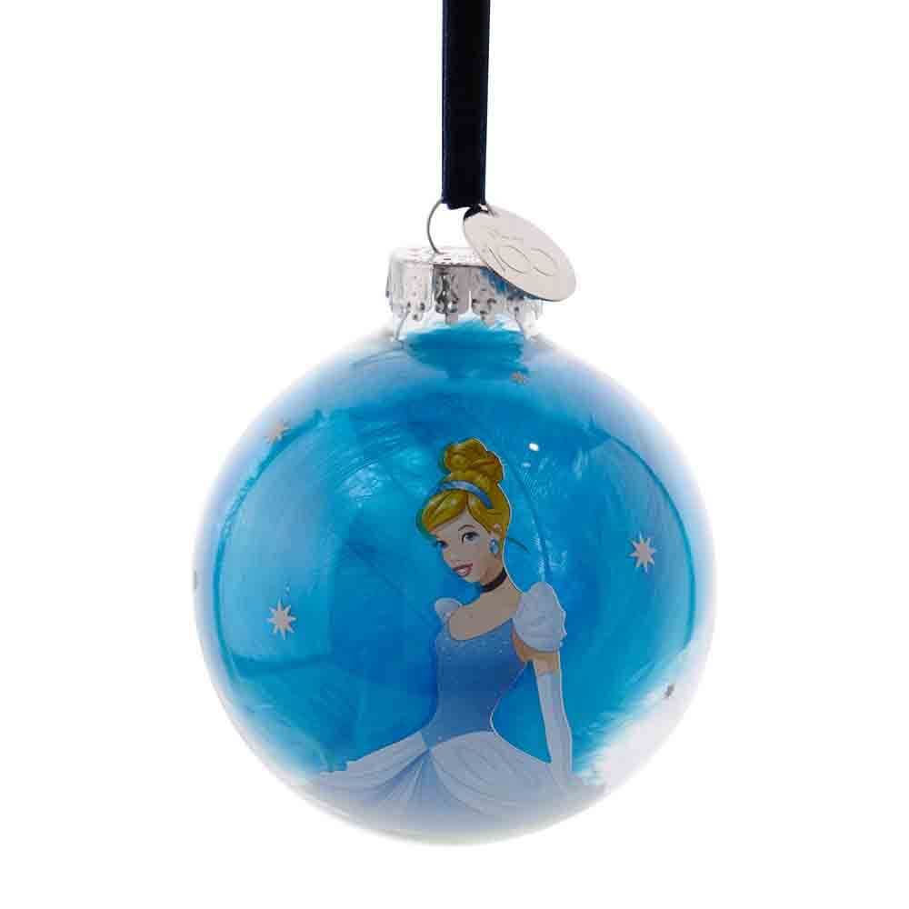 DISNEY 100 YEARS CHRISTMAS GLASS BAUBLE CINDERELLA