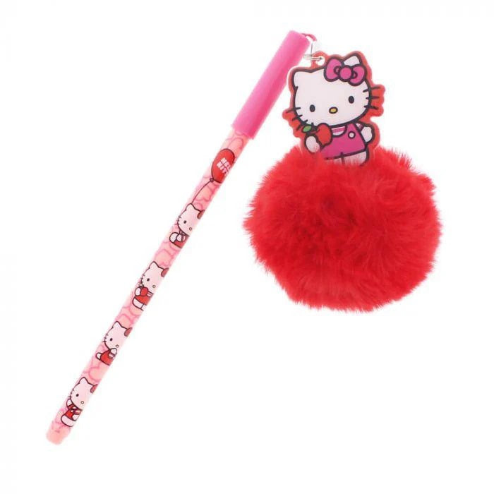 HELLO KITTY HEARTS & BOWS POM POM PENS